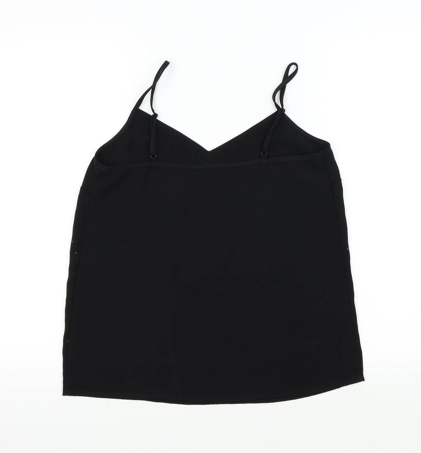 NEXT Womens Black Colourblock  Basic T-Shirt Size 10  - STRAPS