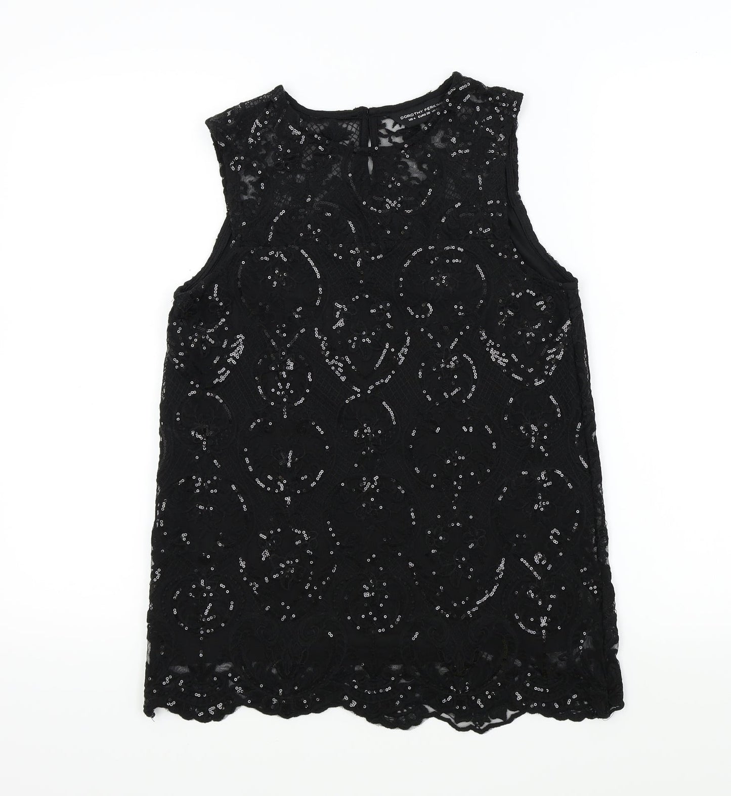 Dorothy Perkins Womens Black Colourblock  Basic Blouse Size 8