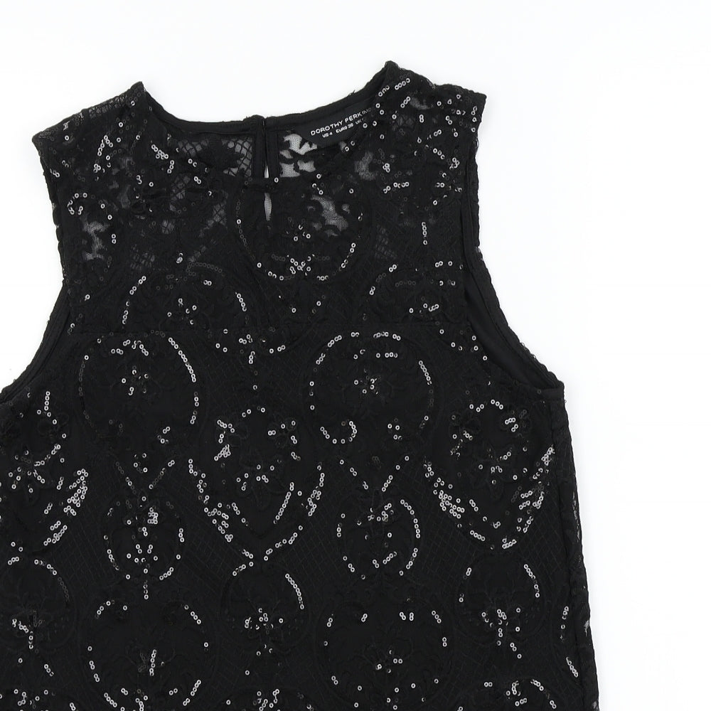 Dorothy Perkins Womens Black Colourblock  Basic Blouse Size 8