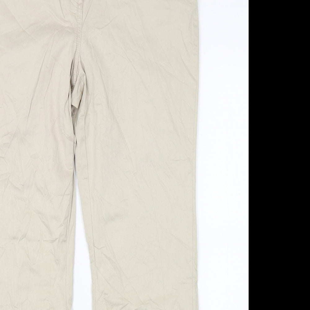 Marks and Spencer Womens Beige   Trousers  Size 14 L26 in