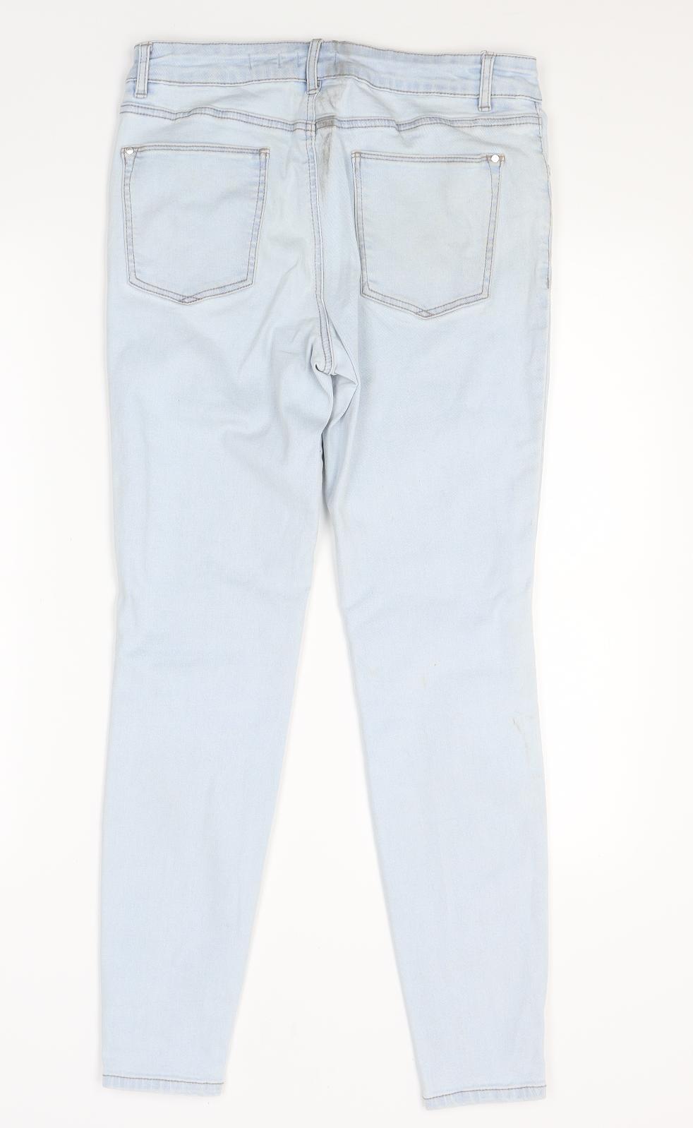 TU Womens Blue  Denim Skinny Jeans Size 12 L28 in