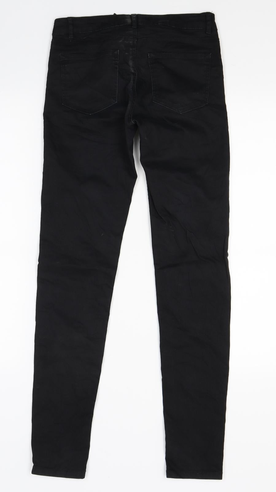 H&M Womens Black  Denim Skinny Jeans Size 6 L28 in