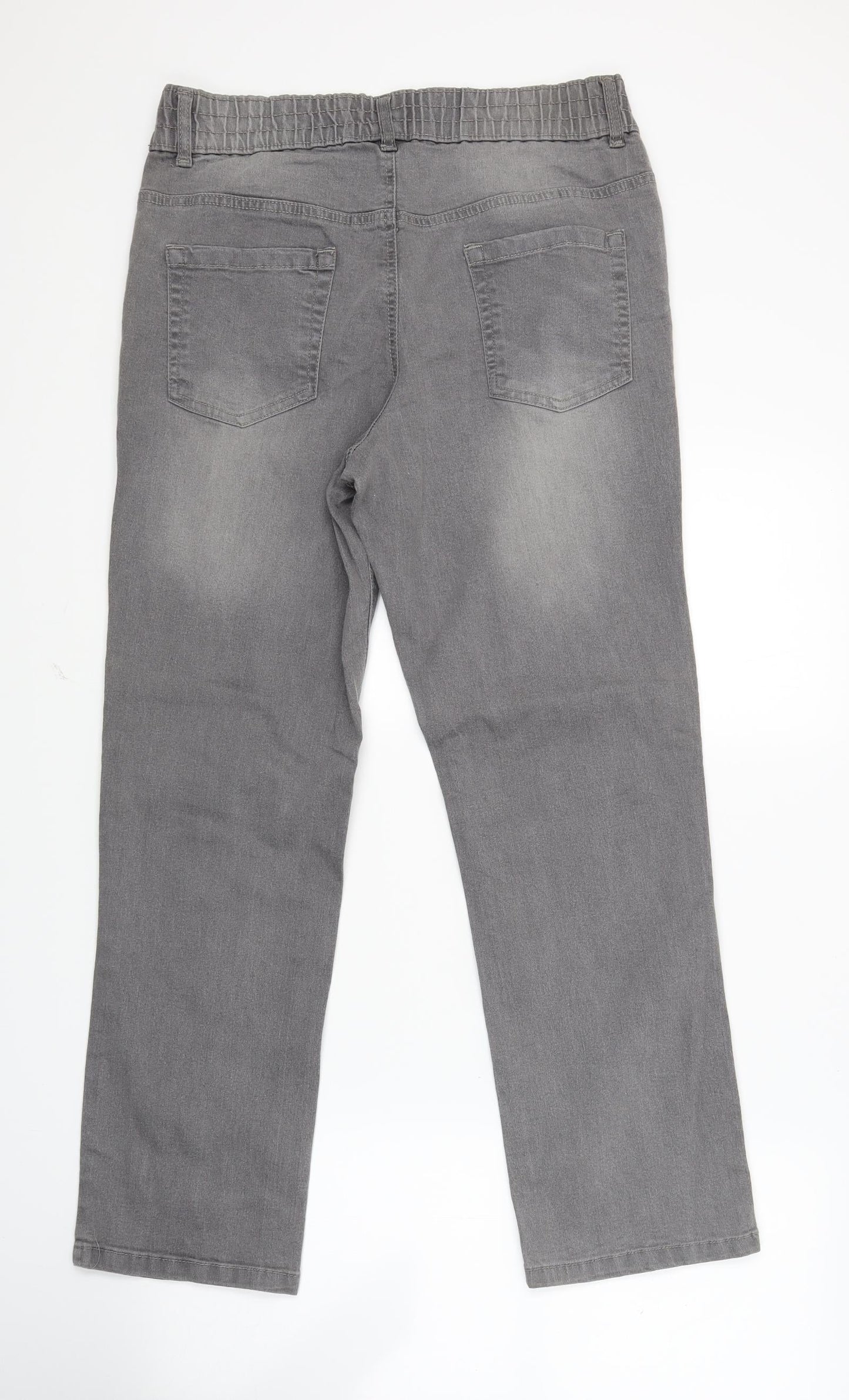 Preworn Womens Grey  Denim Jegging Jeans Size 14 L26 in