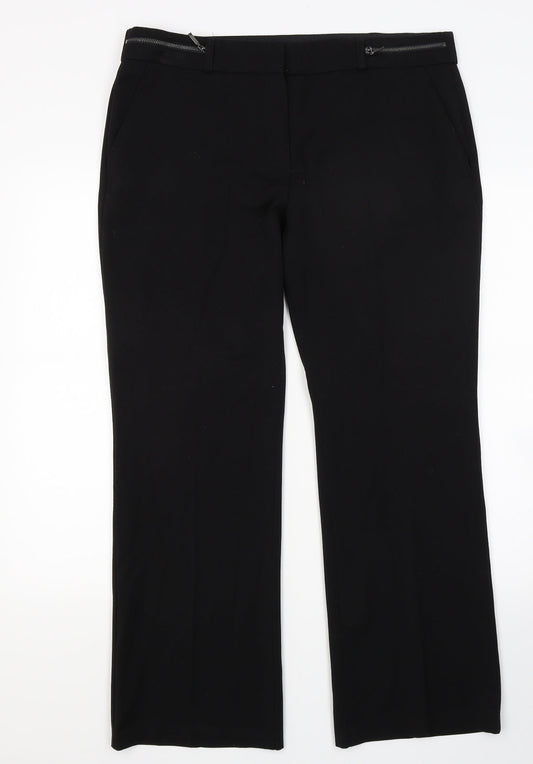 Marks and Spencer Womens Black   Trousers  Size 14 L25 in