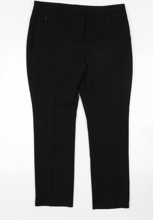 Marks and Spencer Womens Black   Trousers  Size 14 L26 in