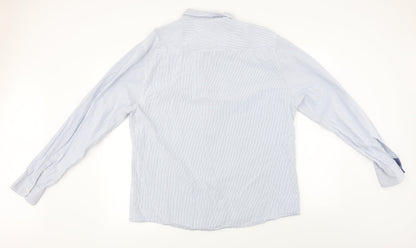 Easy  Womens Blue   Basic Button-Up Size XL
