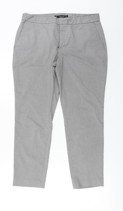 Preloved Zara  Womens Grey   Trousers  Size 32 in L24 in - Front