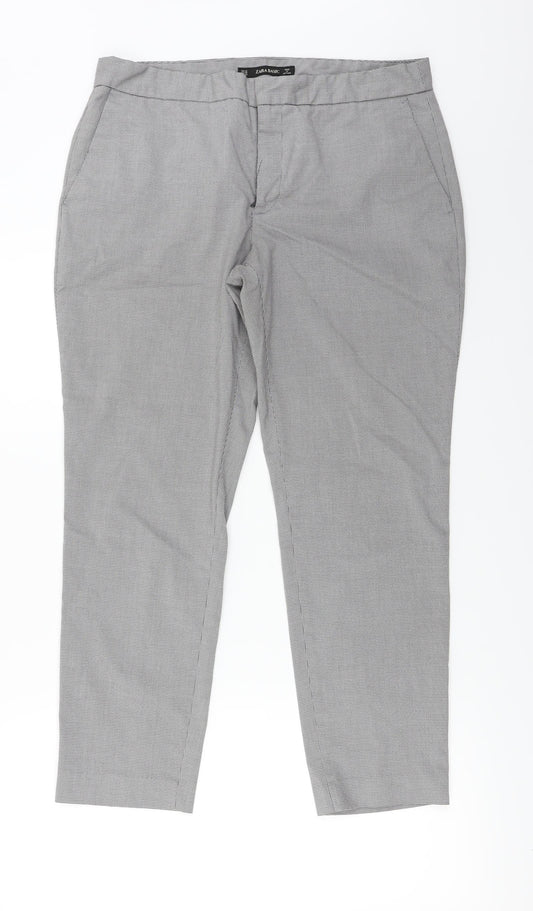 Zara  Womens Grey   Trousers  Size 32 in L24 in