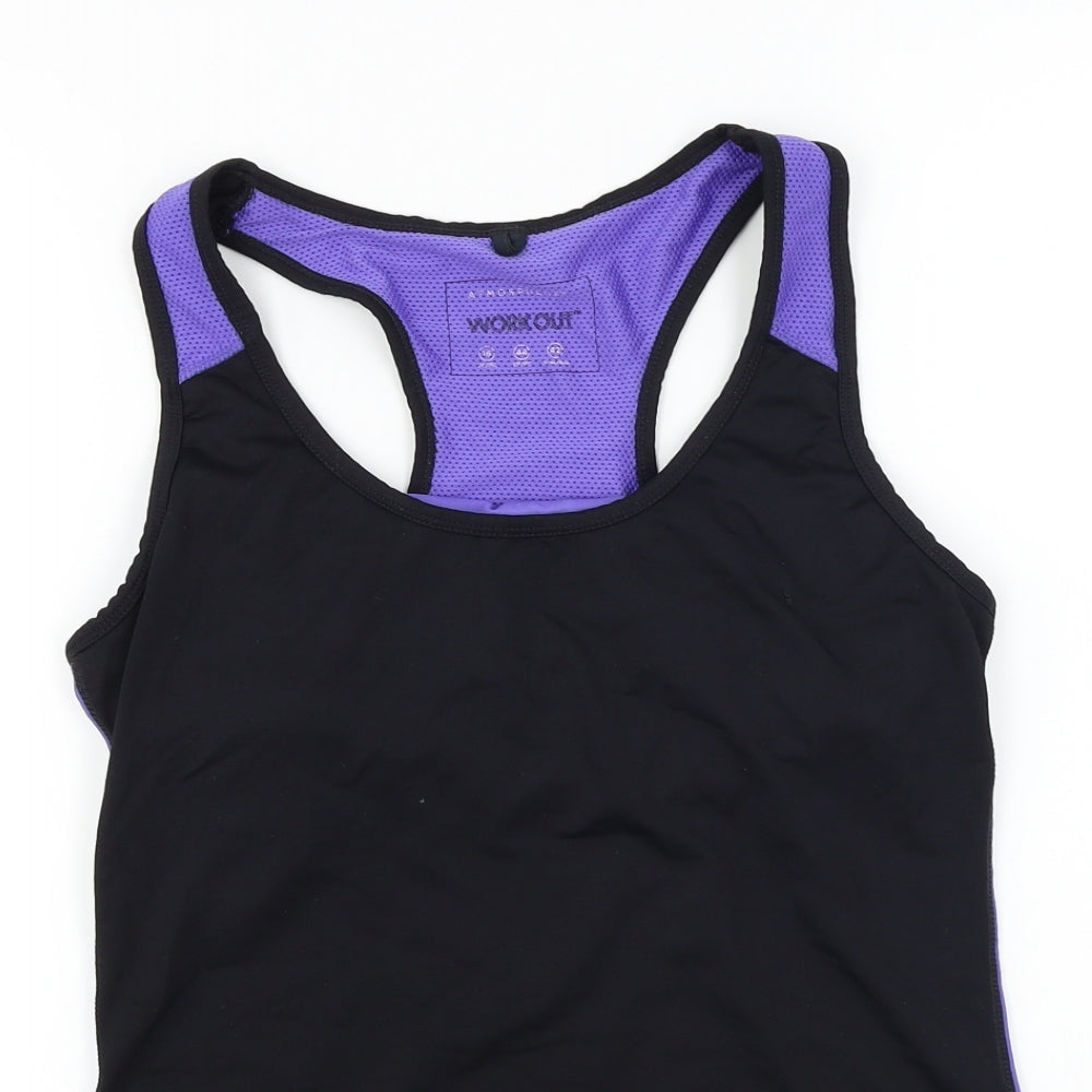 WORKOUT  Womens Black   Basic T-Shirt Size 16