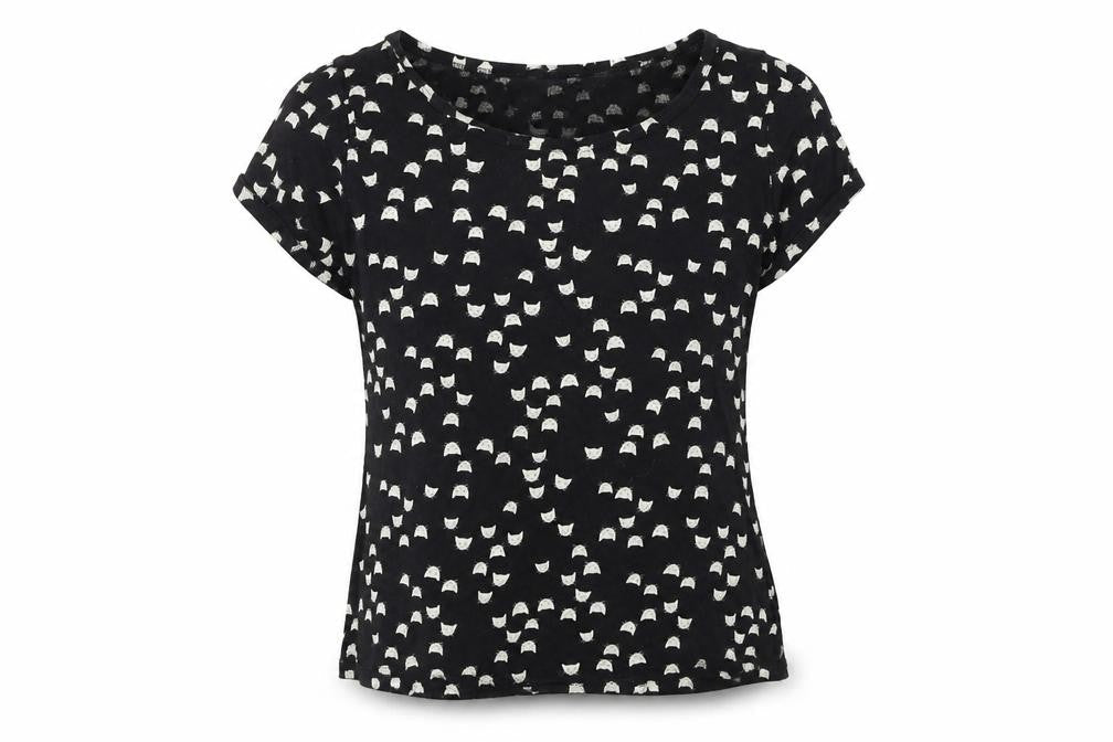 George  Womens Black   Basic T-Shirt Size 8