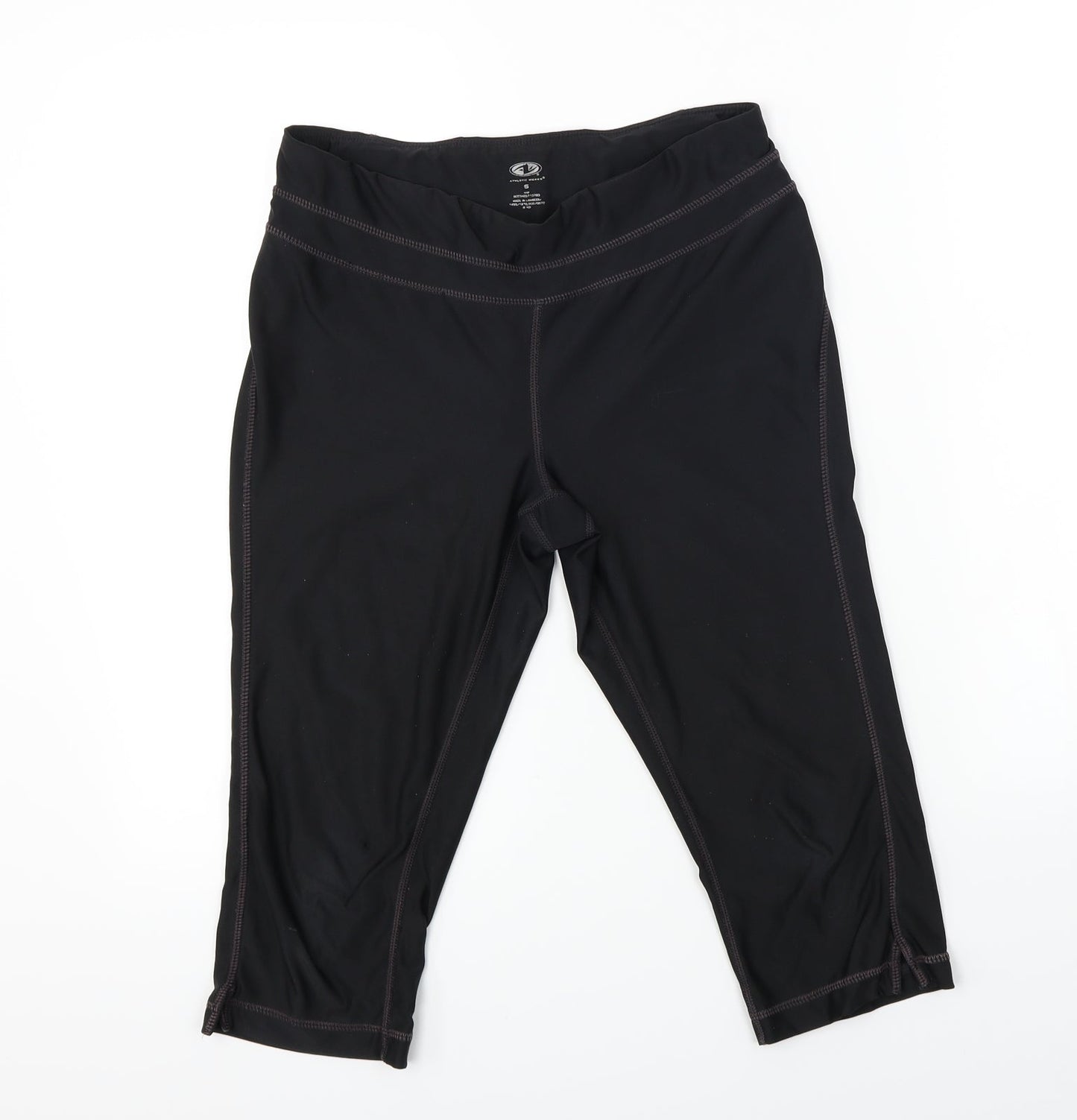 authentic works  Womens Black   Cropped Leggings Size S