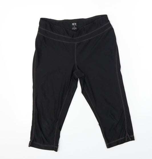 authentic works  Womens Black   Cropped Leggings Size S