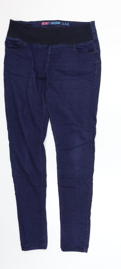 Denim & Co. Womens Blue   Trousers  Size 12 L29 in