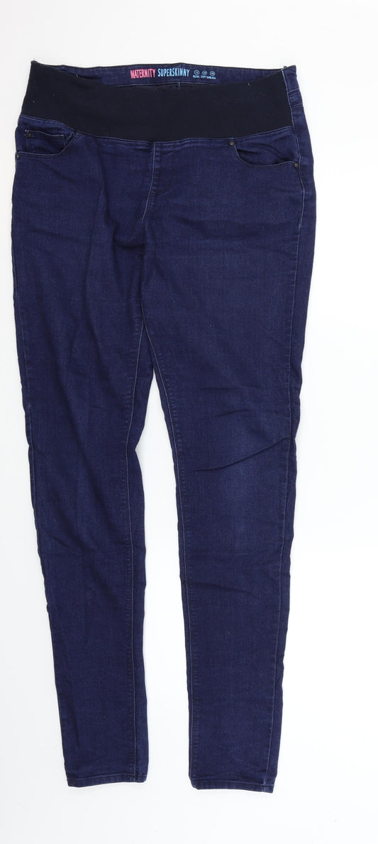 deniem & co Womens Blue   Trousers  Size 12 L29 in