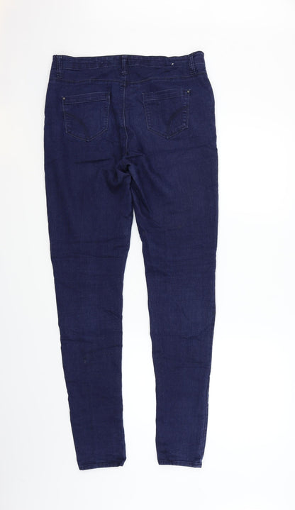 Denim & Co. Womens Blue   Trousers  Size 12 L29 in