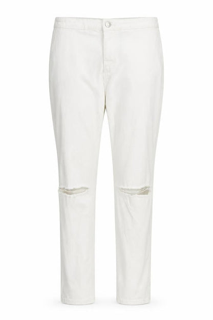 Denim & Co. Womens White   Trousers  Size 10 L27 in