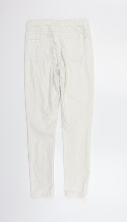 Denim & Co. Womens White   Trousers  Size 10 L27 in