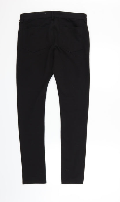 Denim & Co. Womens Black   Trousers  Size 14 L28 in