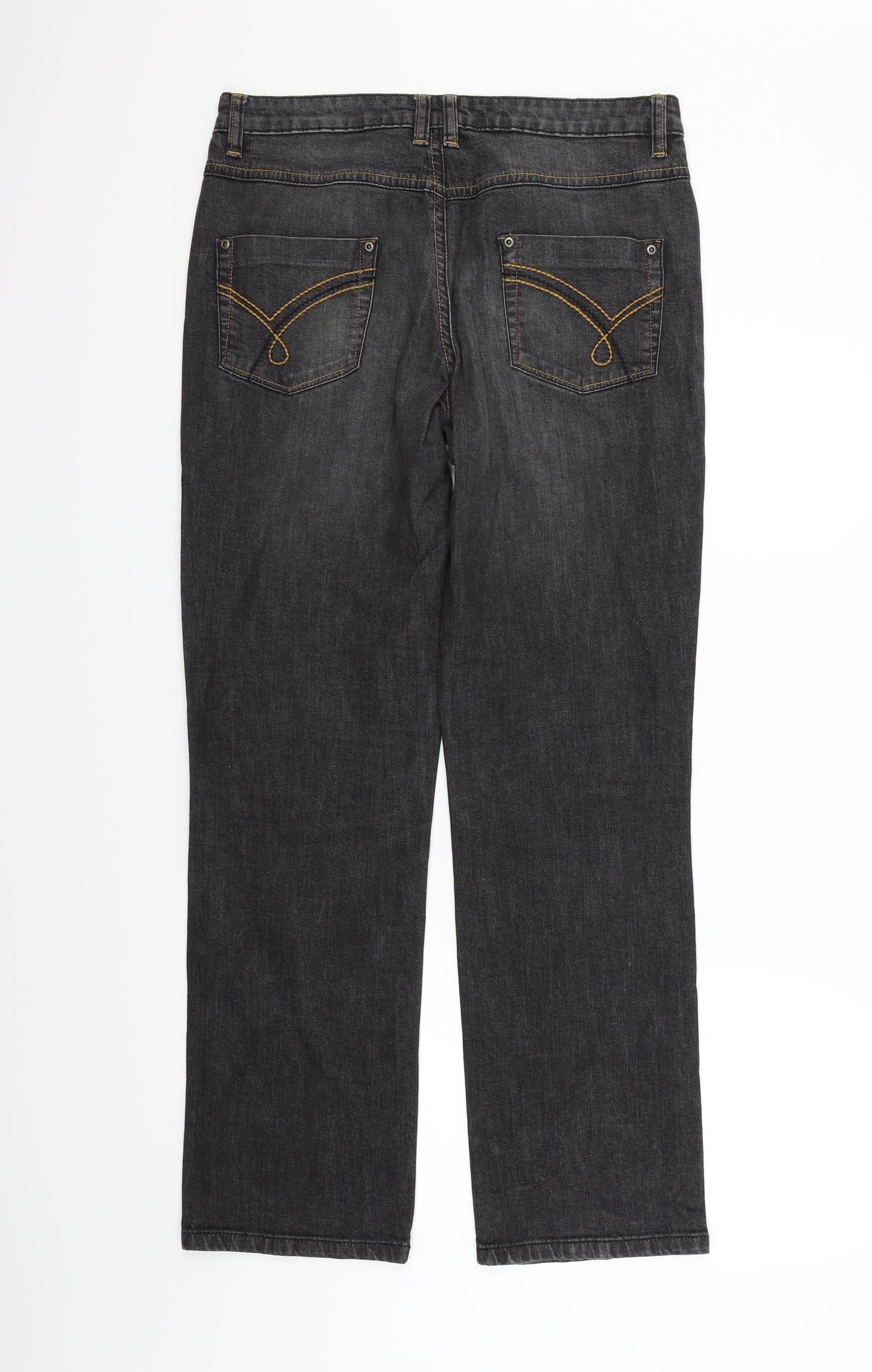 Papaya Womens Black   Trousers  Size 12 L29 in
