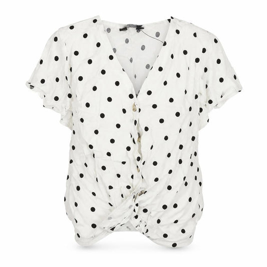 Primark Girls White Polka Dot  Basic Blouse Size 8-9 Years