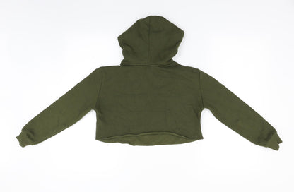 Preloved New Look Girls Green   Pullover Hoodie Size 9 Years - Back