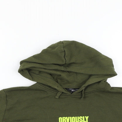Preloved New Look Girls Green   Pullover Hoodie Size 9 Years - Detail