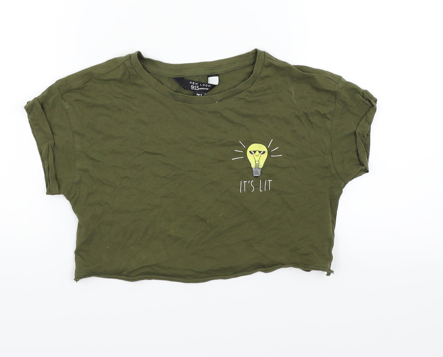 Topshop Girls Green   Basic T-Shirt Size 9 Years