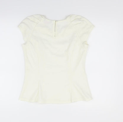 Preloved Dorothy Perkins Womens White   Basic T-Shirt Size 12 - Back