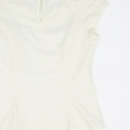 Preloved Dorothy Perkins Womens White   Basic T-Shirt Size 12 - Label