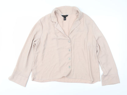 Preloved New Look Womens Beige   Basic Blouse Size 14 - Front