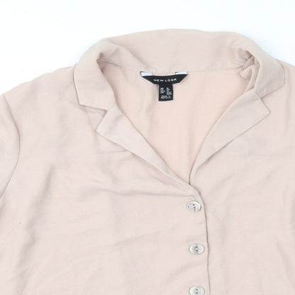 Preloved New Look Womens Beige   Basic Blouse Size 14 - Detail