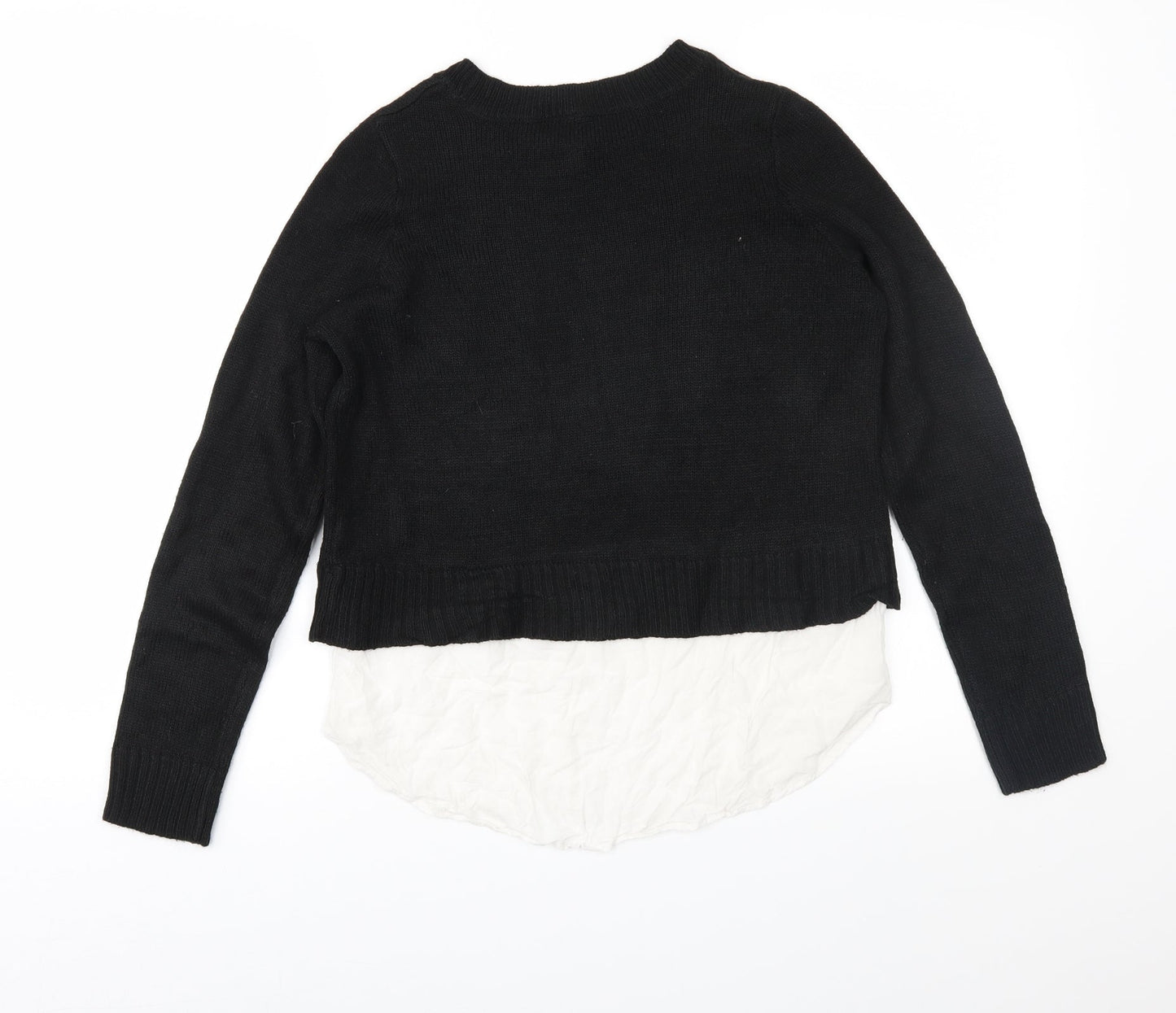 Divided Womens Black  Knit Pullover Jumper Size XS