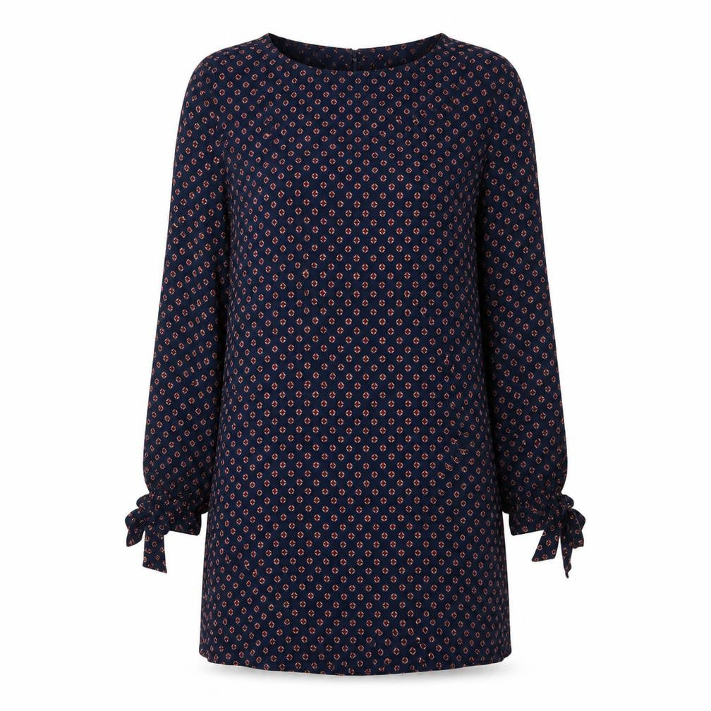 H&M Womens Blue Geometric  Shift  Size 12