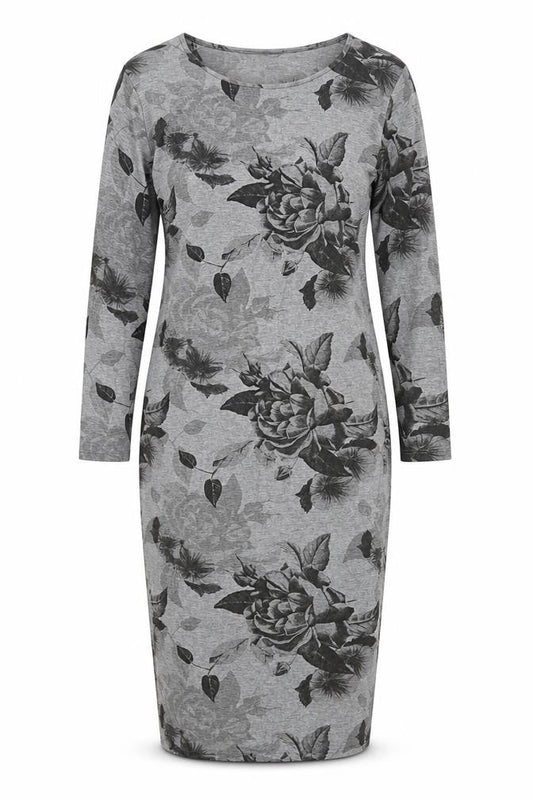 Next Womens Grey Floral  Sheath  Size 10