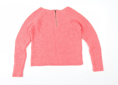 Preloved NEXT Womens Pink  Knit Pullover Jumper Size M - Back