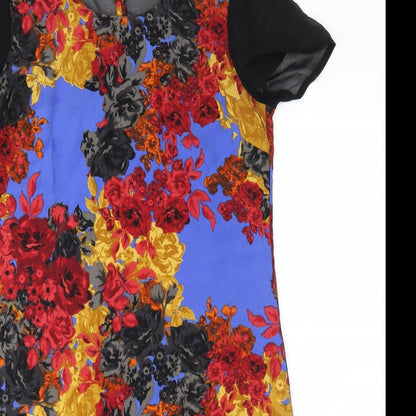 Next Womens Multicoloured Floral  Shift  Size 10