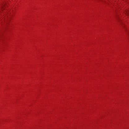 Next Womens Red  Knit Pullover Jumper Size 10