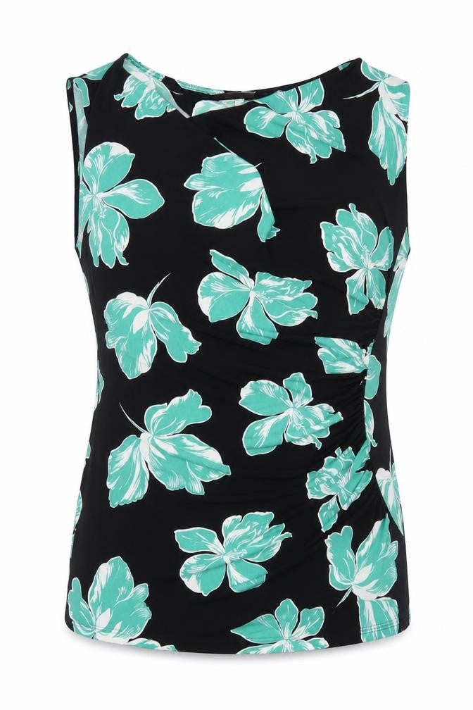 Jonathan Saunders Womens Black Floral  Basic Blouse Size 16