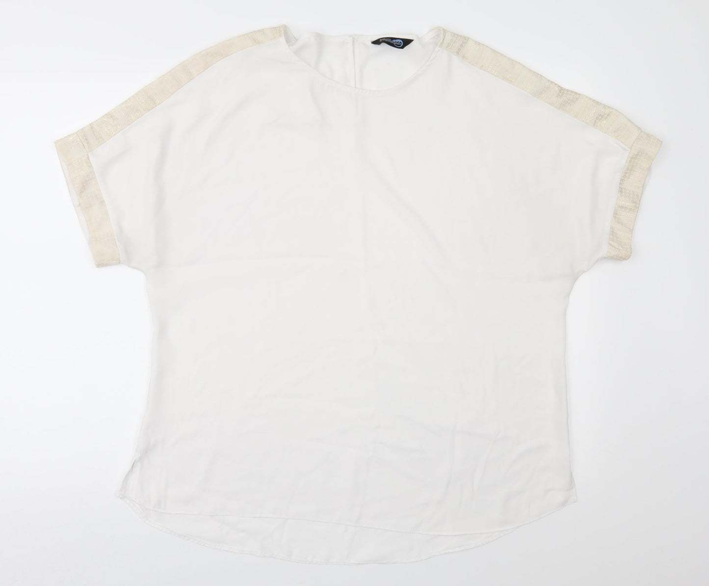 Blue Chameleon Womens White   Basic Blouse Size 16