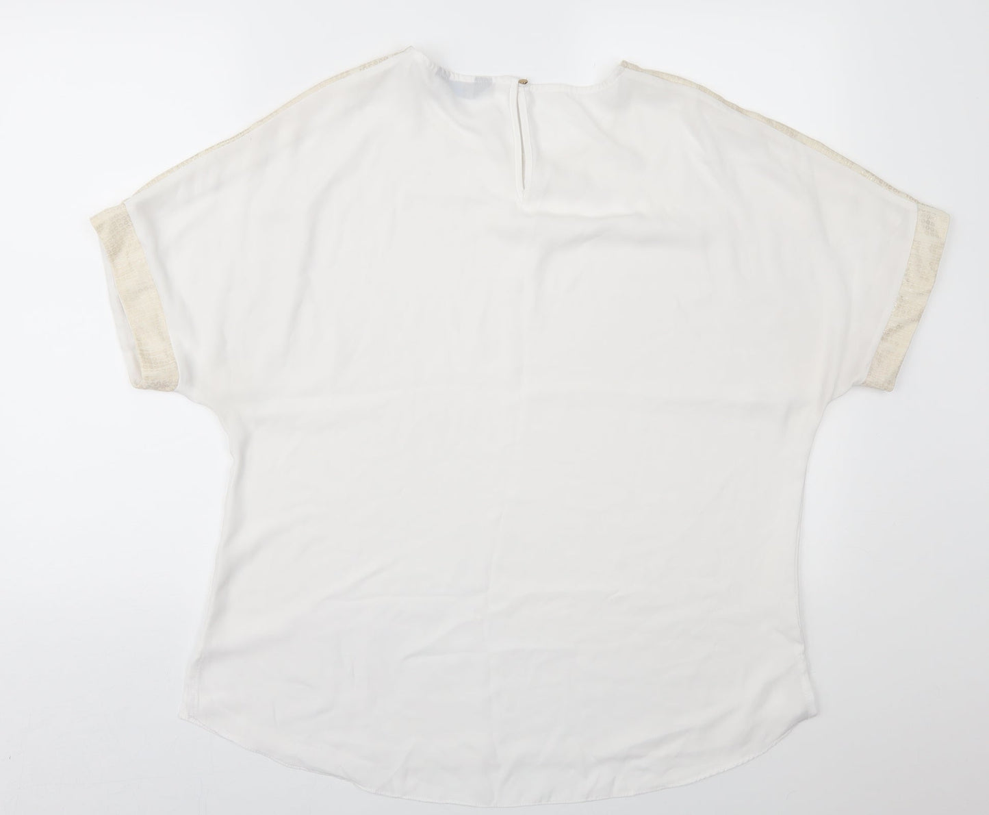 Blue Chameleon Womens White   Basic Blouse Size 16