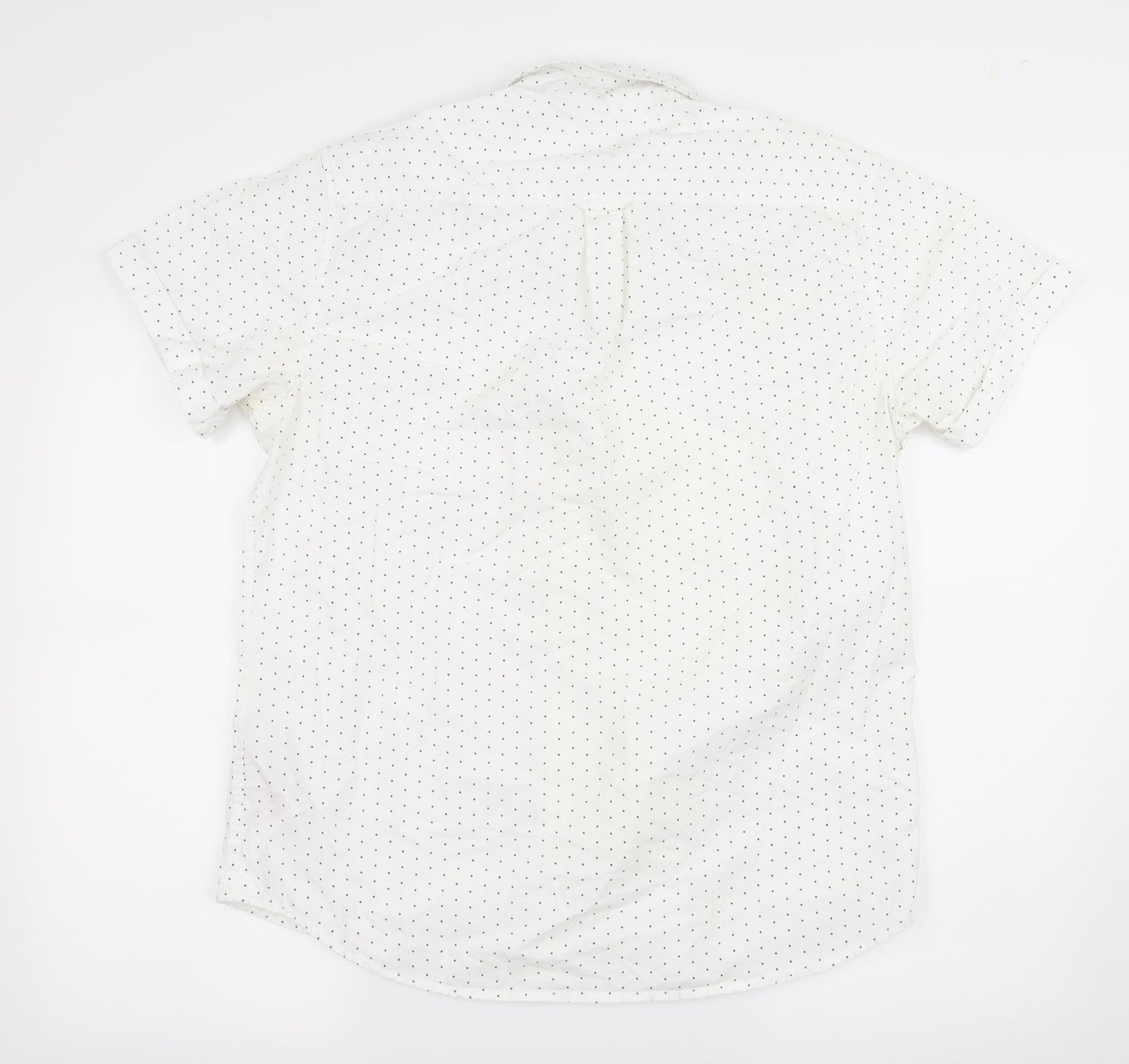 ONLY & SONS Mens White Polka Dot   Button-Up Size XL