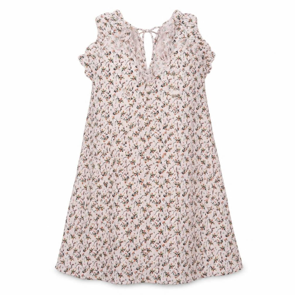 River Island Womens Pink Floral  A-Line  Size 8  - Lace up detail