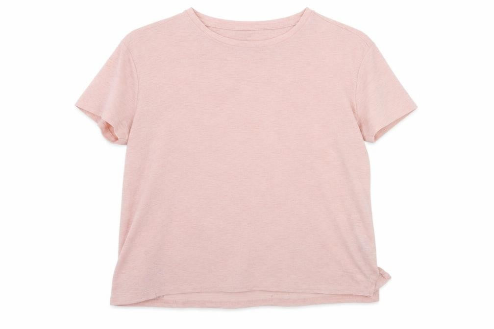 Workout Womens Pink  Jersey Basic T-Shirt Size 4