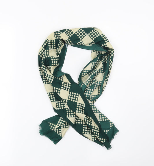 Preworn Womens Green Geometric   Scarf