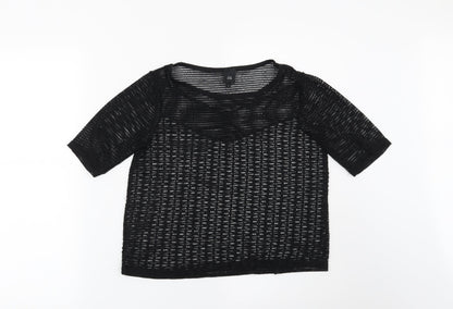 Preloved River Island Womens Black   Basic Blouse Size 8 - Front