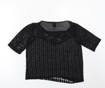 Preloved River Island Womens Black   Basic Blouse Size 8 - Back