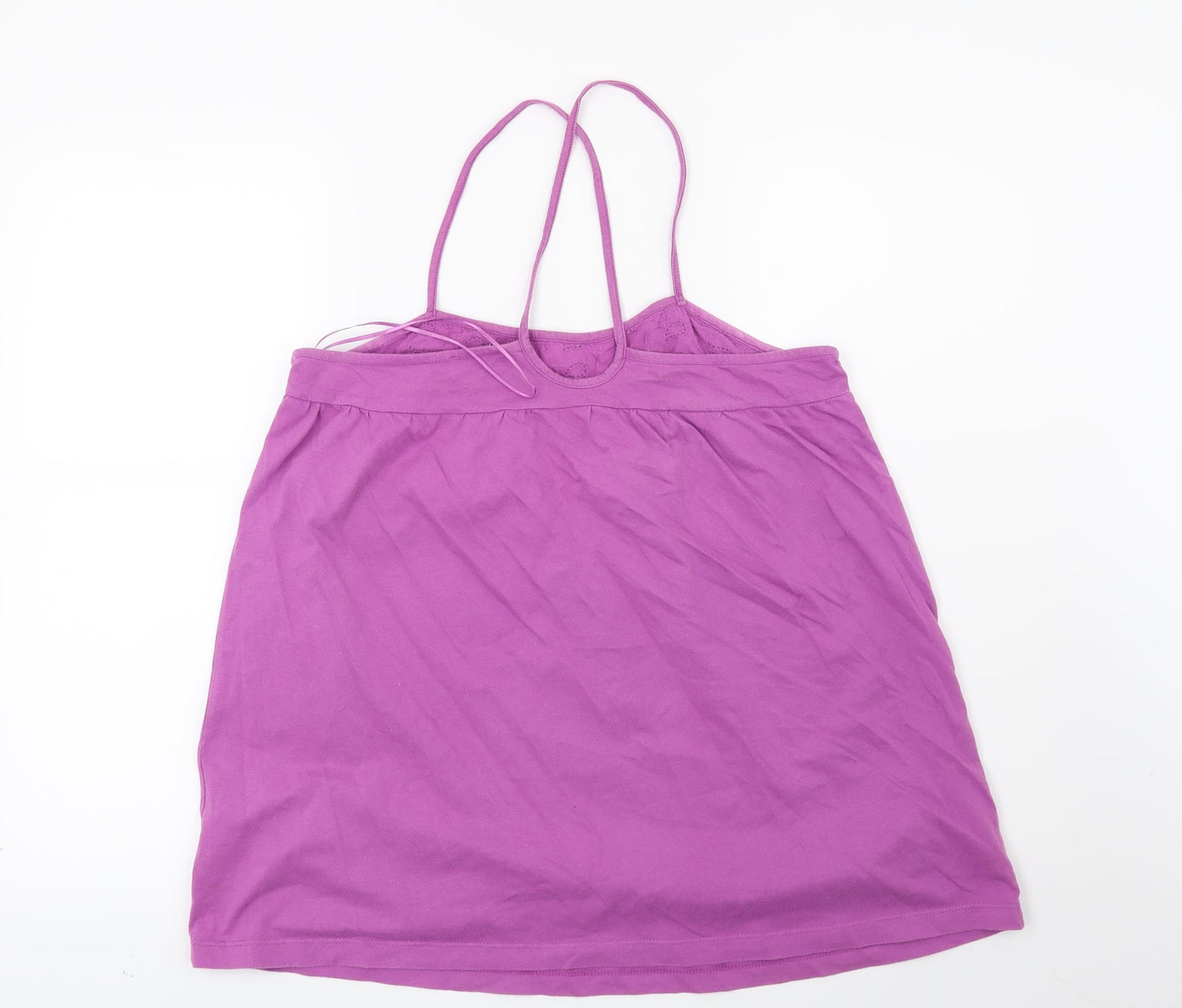 Papaya Womens Purple Geometric  Basic T-Shirt Size 14
