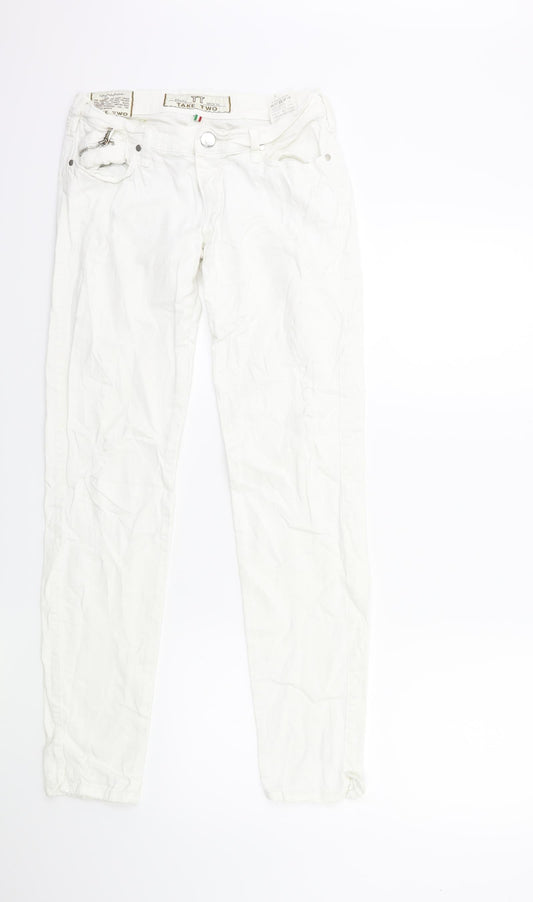 Preloved Take-Two Womens White  Denim Skinny Jeans Size 30 in L31 in - Front