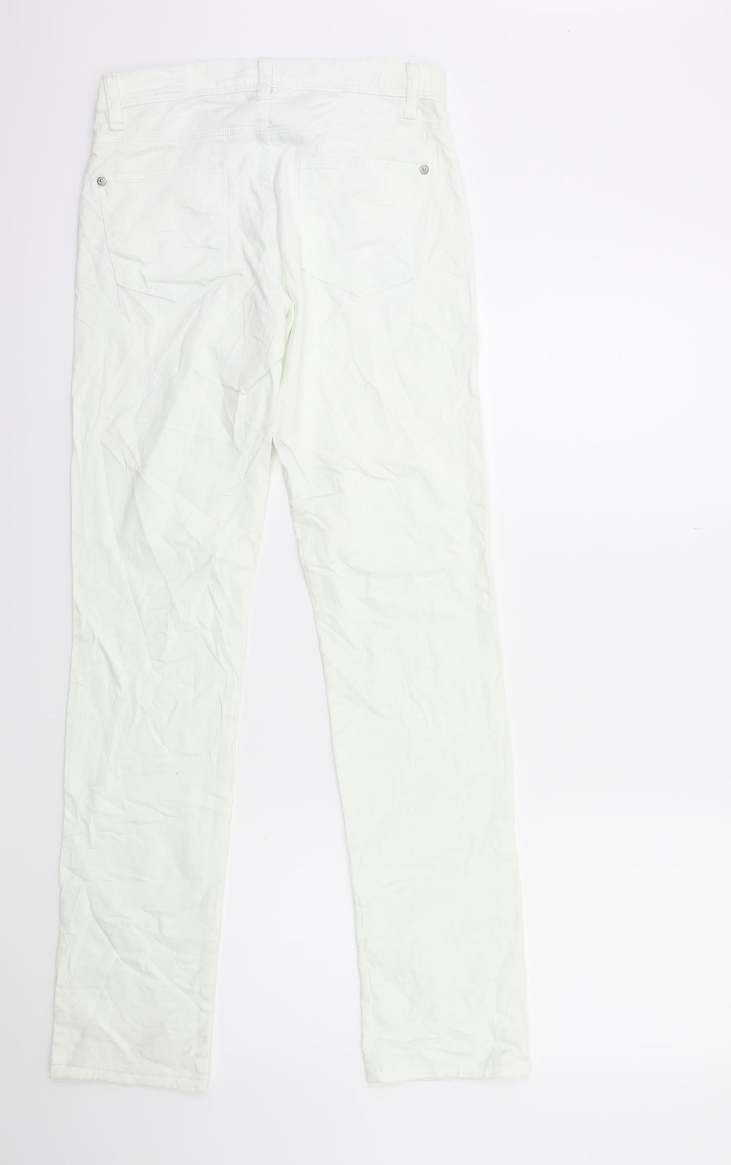 Lindex Womens White  Denim Straight Jeans Size 8 L32 in