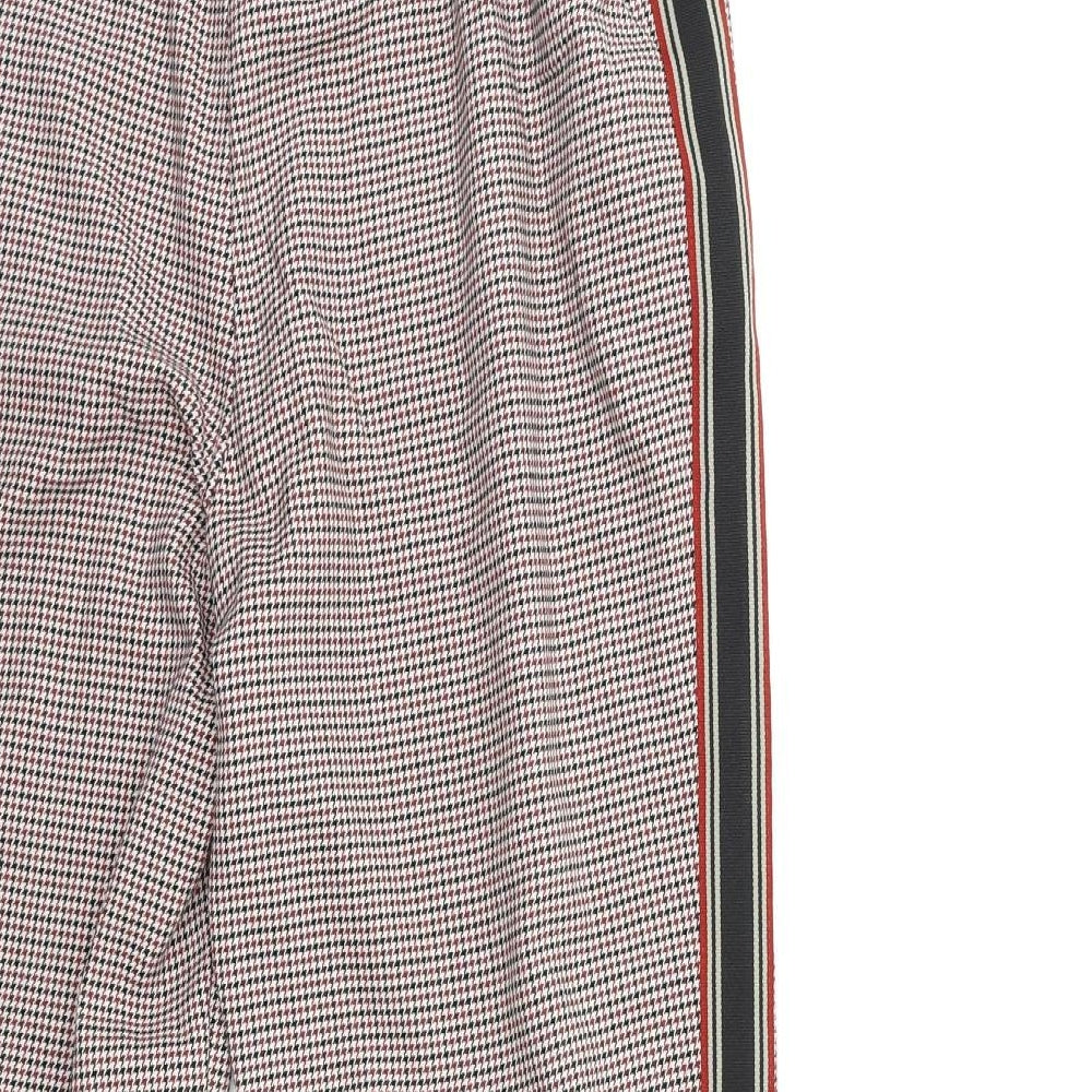 Primark Womens Red Check  Trousers  Size 8 L25 in